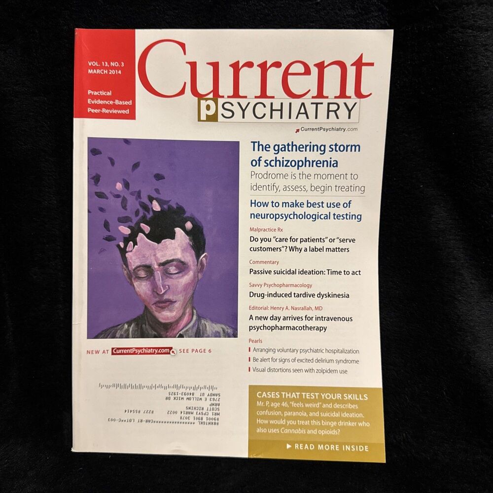 Current Psychiatry Vol 13 No 3 March 2014 Schizophrenia Neuropsychological Test